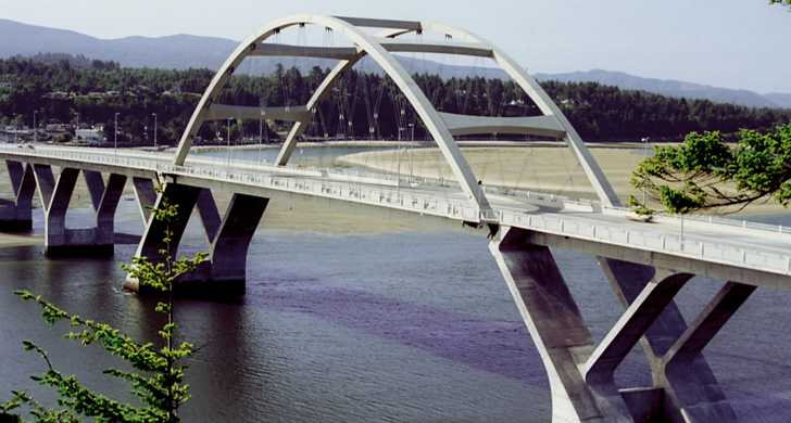 concrete bridge over water