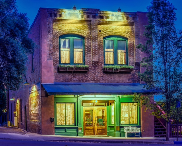 exterior of two story historic brick building