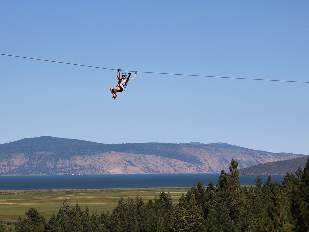 Take in the views at Crater Lake Zipline