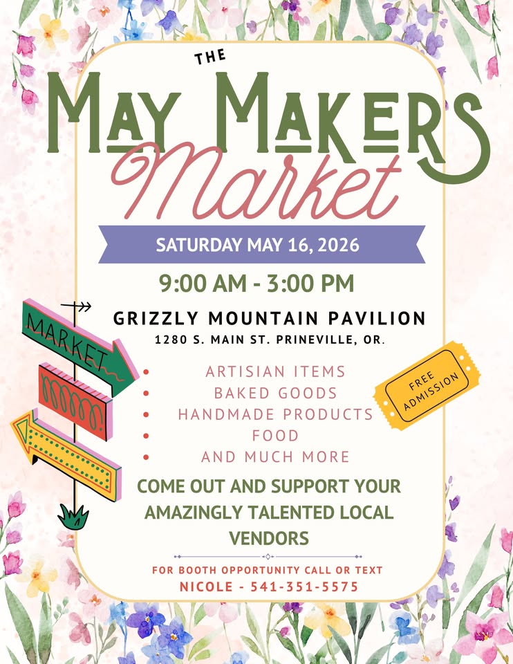 flyer for may makers market