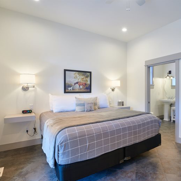 bedroom with modern style furniture and fixtures