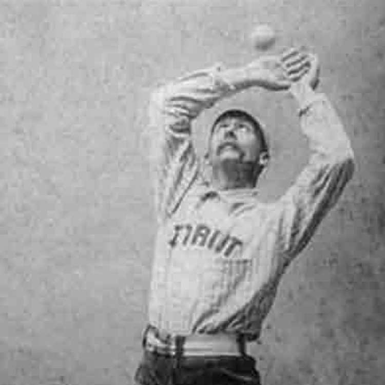 historic photograph of baseball player catching ball