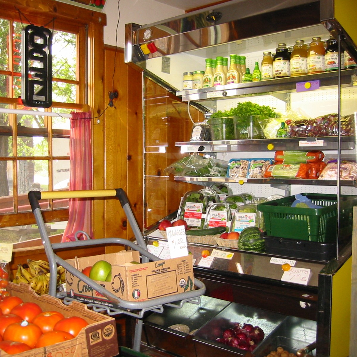 produce display in small store