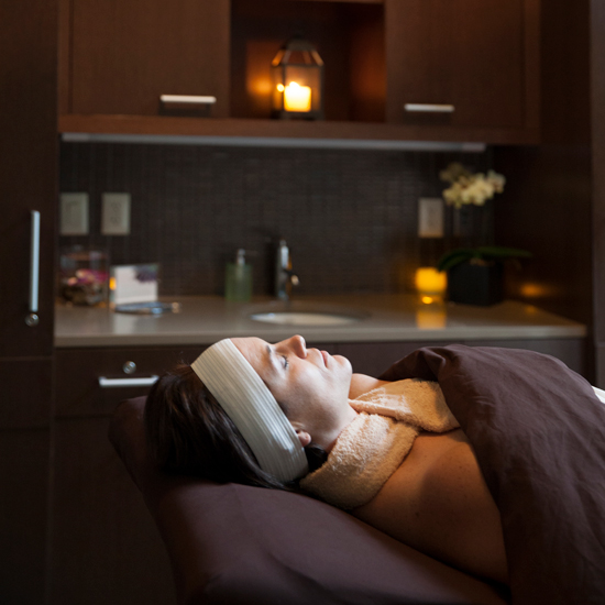 person receives spa treatment