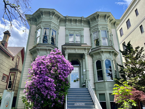 exterior of two story Victorian style home