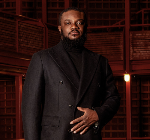 filmmaker George N. Faux wearing a black suit