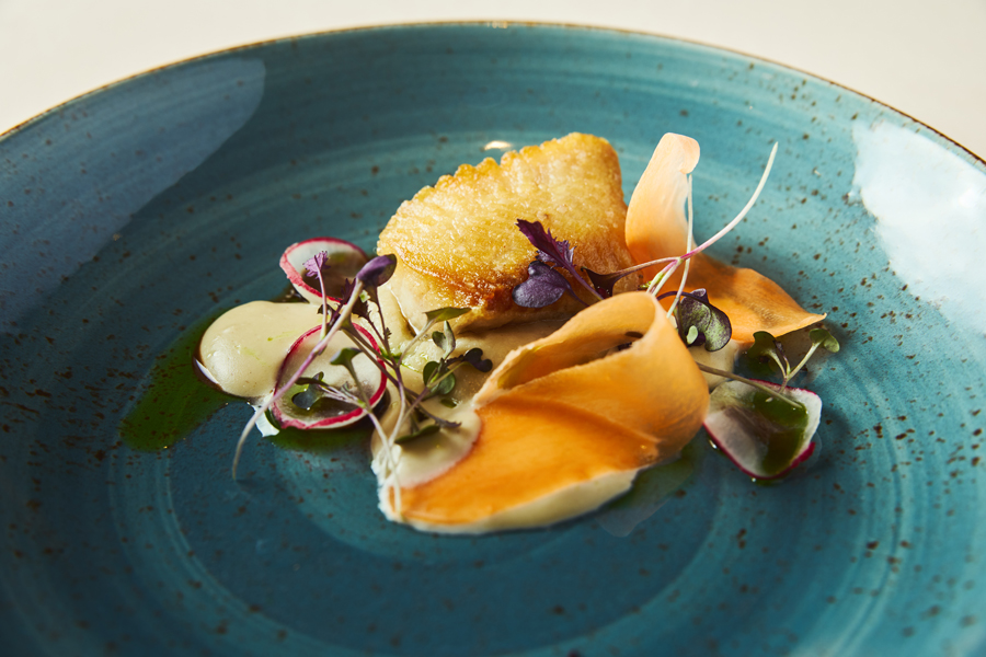 entree at fine dining restuarant