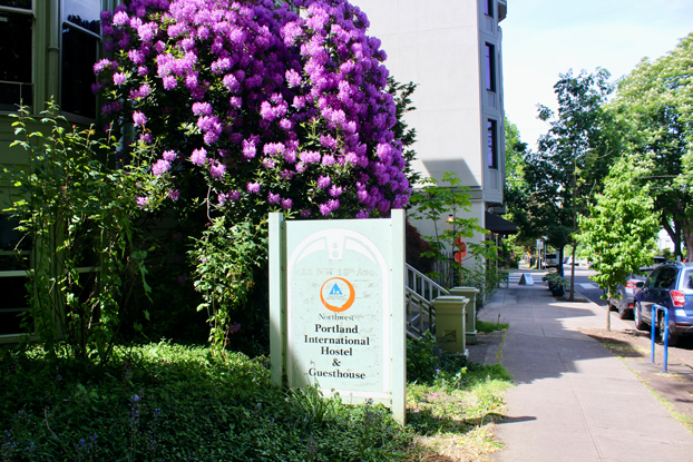 sign for Portland International Hostel & Guesthouse