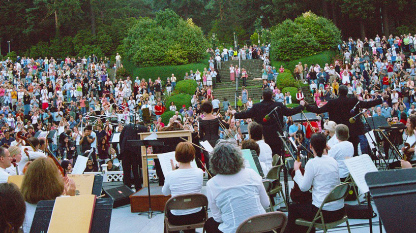 Outdoor performance of opera with a symphony