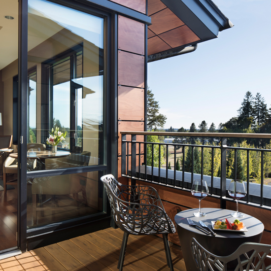 patio off of hotel guest room