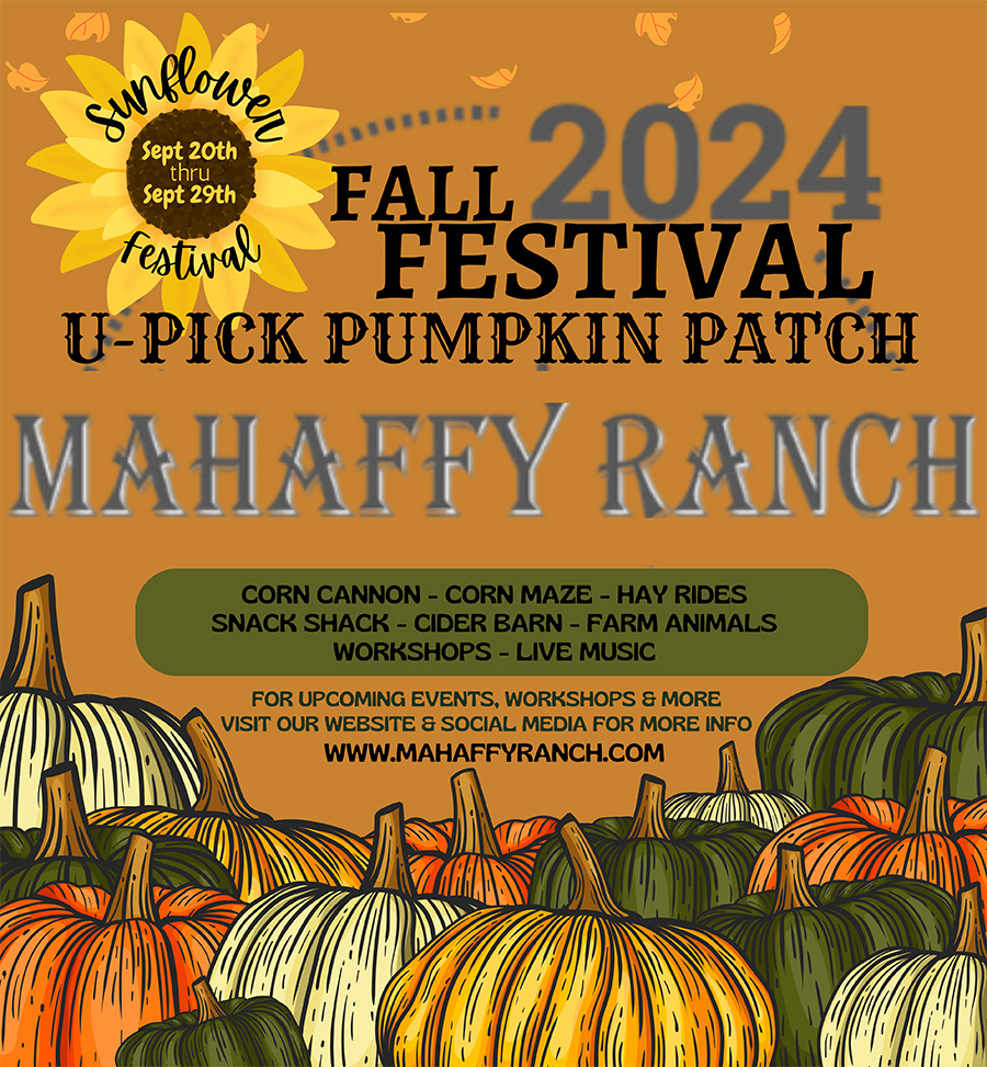 poster for mahaffy ranch fall festival