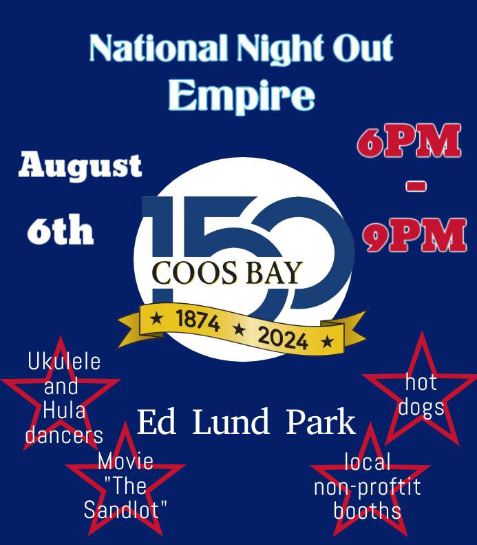 National Night Out poster for Coos Bay