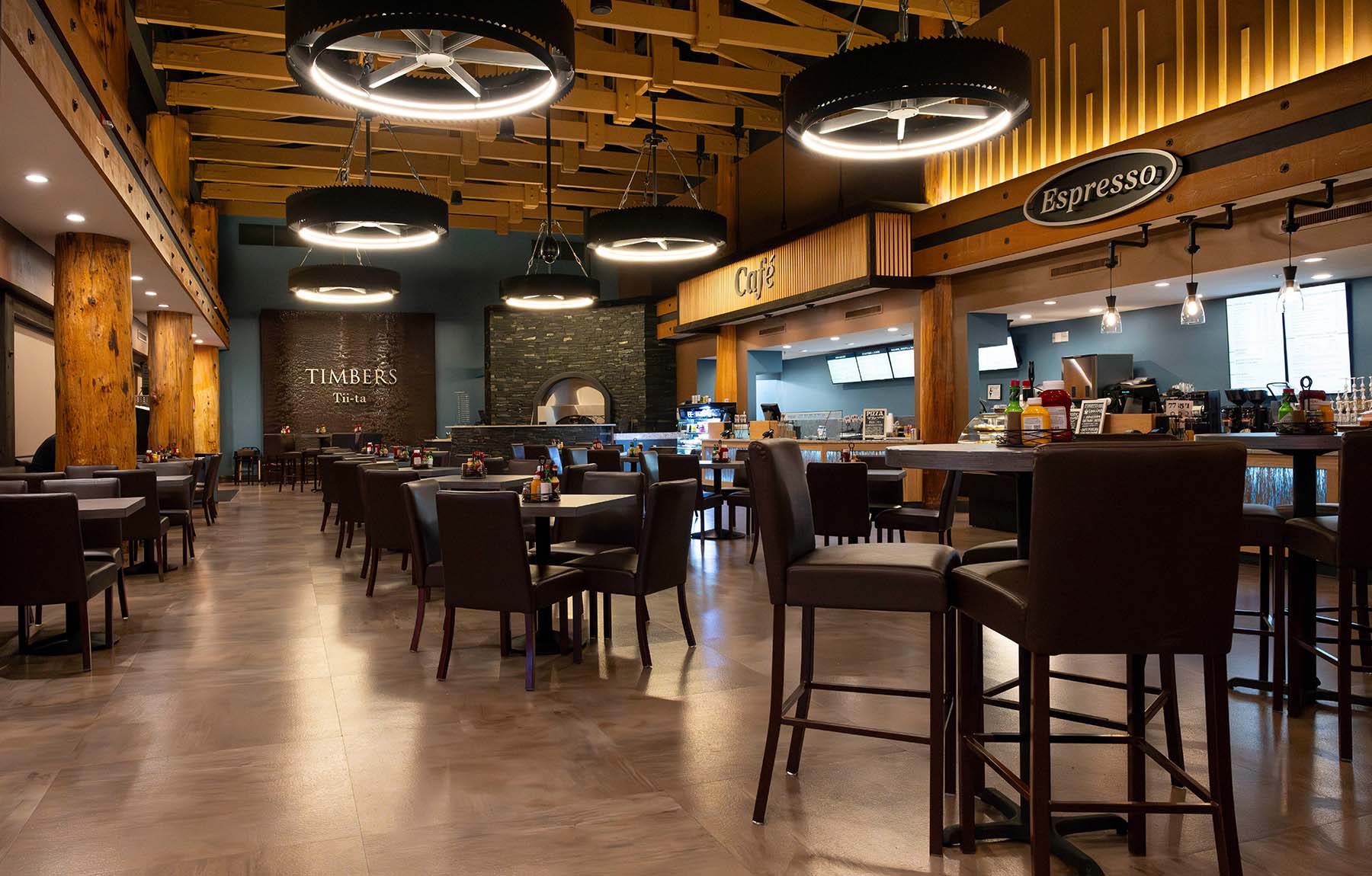Interior of Timbers Cafe at Ko-Kwel Casino Resort