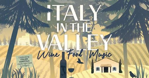 poster image for the Italy in the Valley wine event