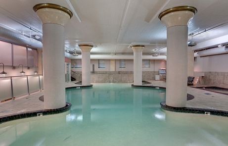 curvy indoor pool