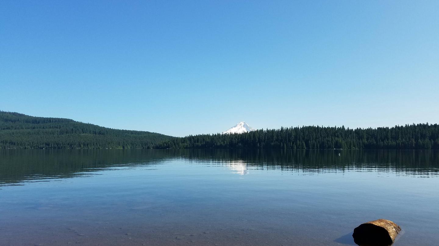 lake with mountain in distance