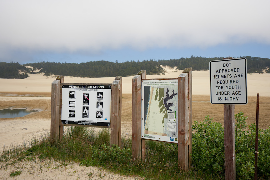 Oregon Dunes signage