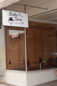 storefront for Bella Java & Bistro