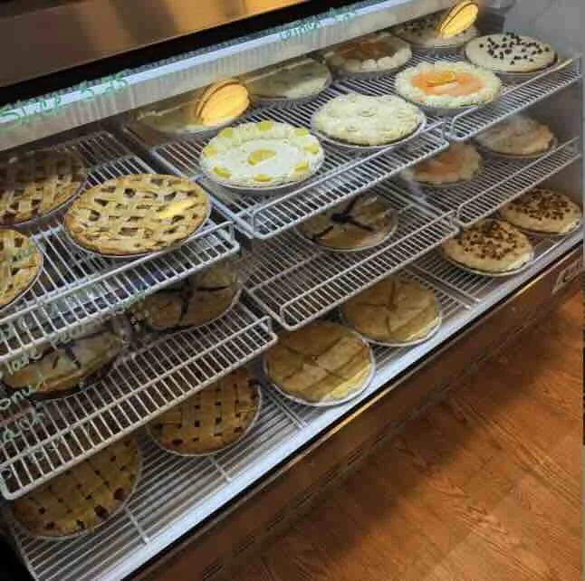 Display Case of fresh baked pies
