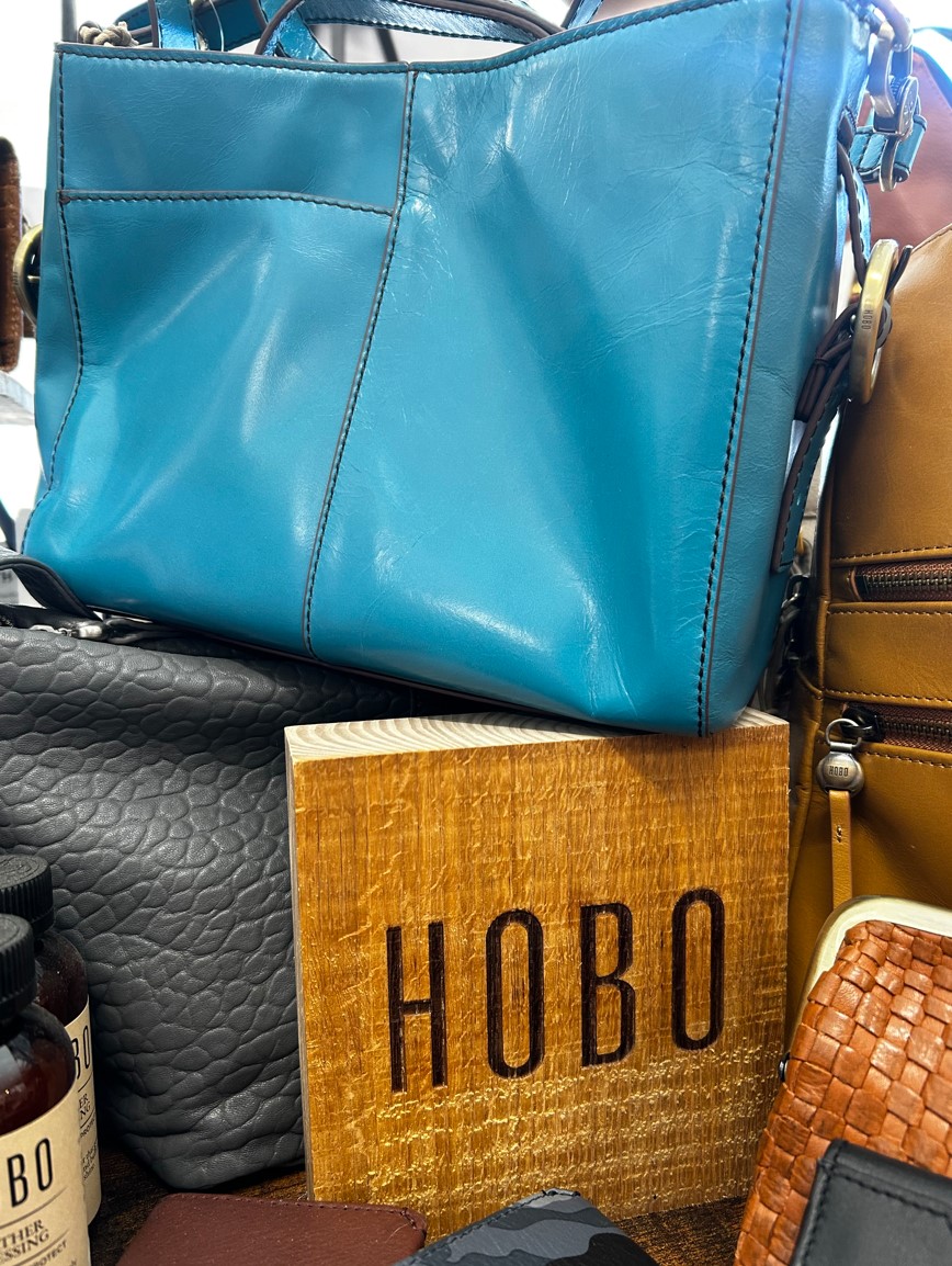 shoulder bags on display