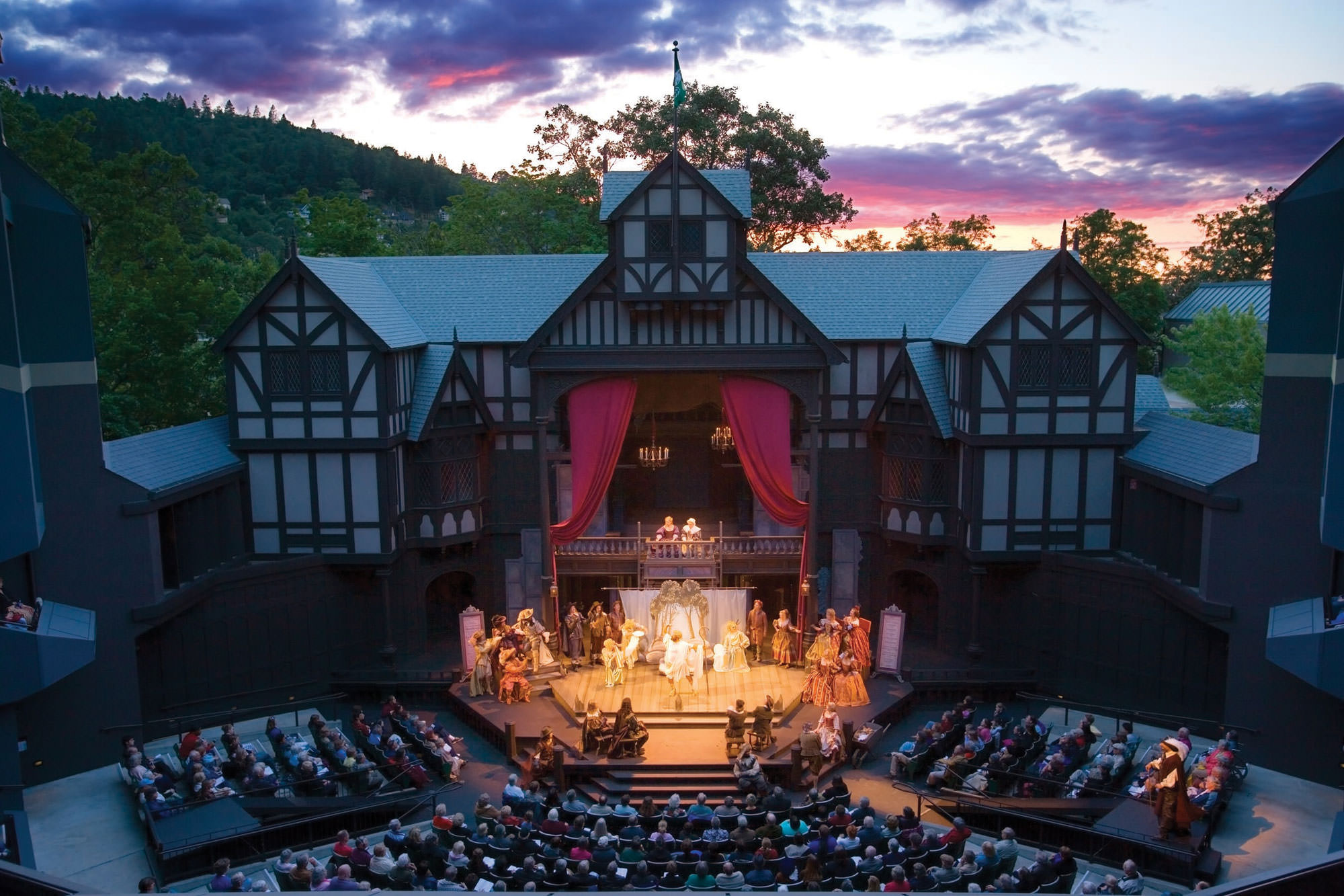 Outdoor Elizabethan Theatre at Oregon Shakespeare Festival