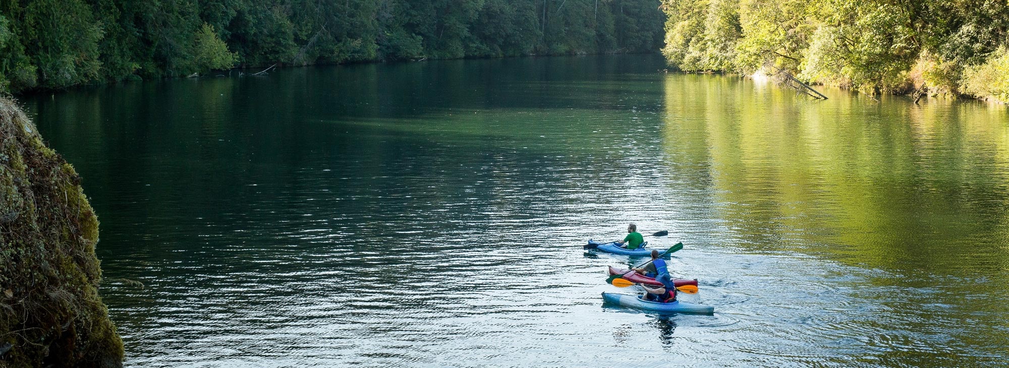 Kayakers enjoying the Clackamas River