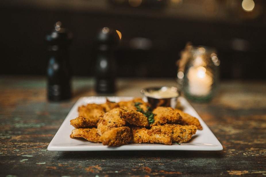 Chicken tenders at The Lucky Pirate Chop House in Brookings, Oregon