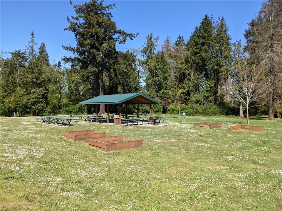 Pavilion at Ferry Road Park in North Bend, Oregon
