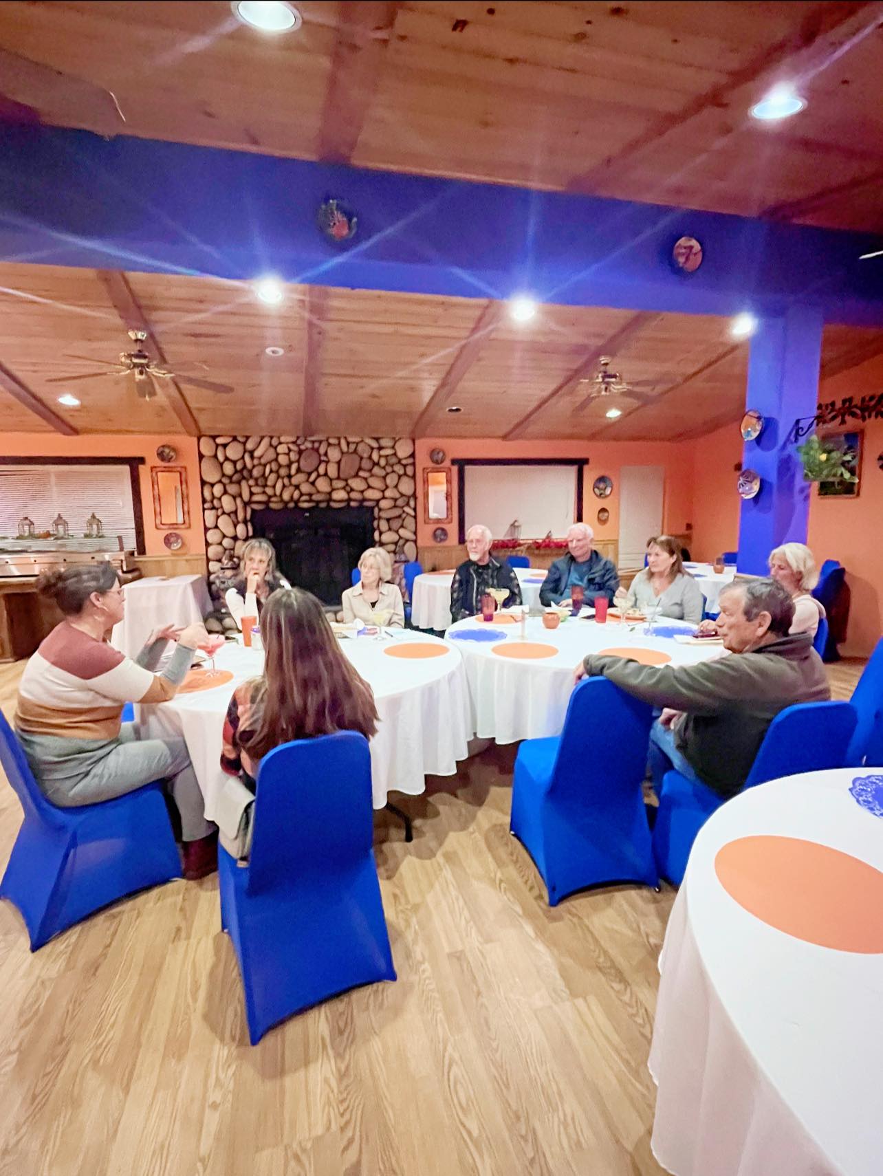 Group gathering at Turtle Rock Beachside Cafe in Gold Beach, Oregon