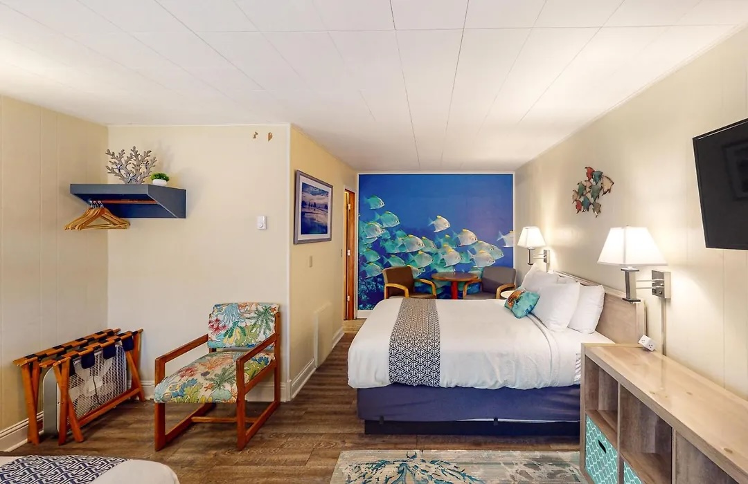 Interior of hotel room at Lamplighter Inn Bandon, Oregon