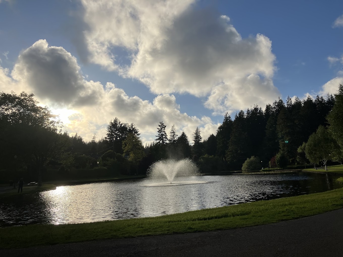 Fountain at Mingus Park in Coos Bay, Oregon