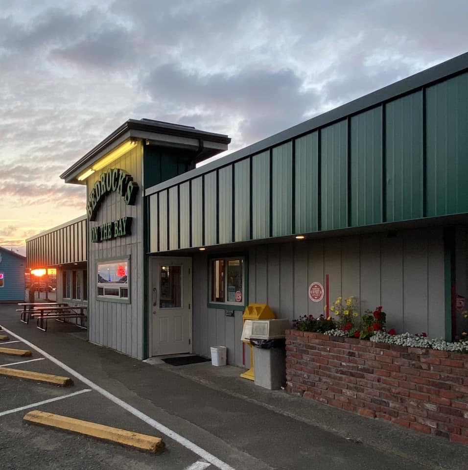 Exterior of Bedrock's on the Bay in Winchester Bay, Oregon