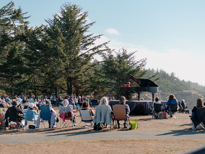 In a Landscape concert at Shore Acres State Park in Charleston, Oregon