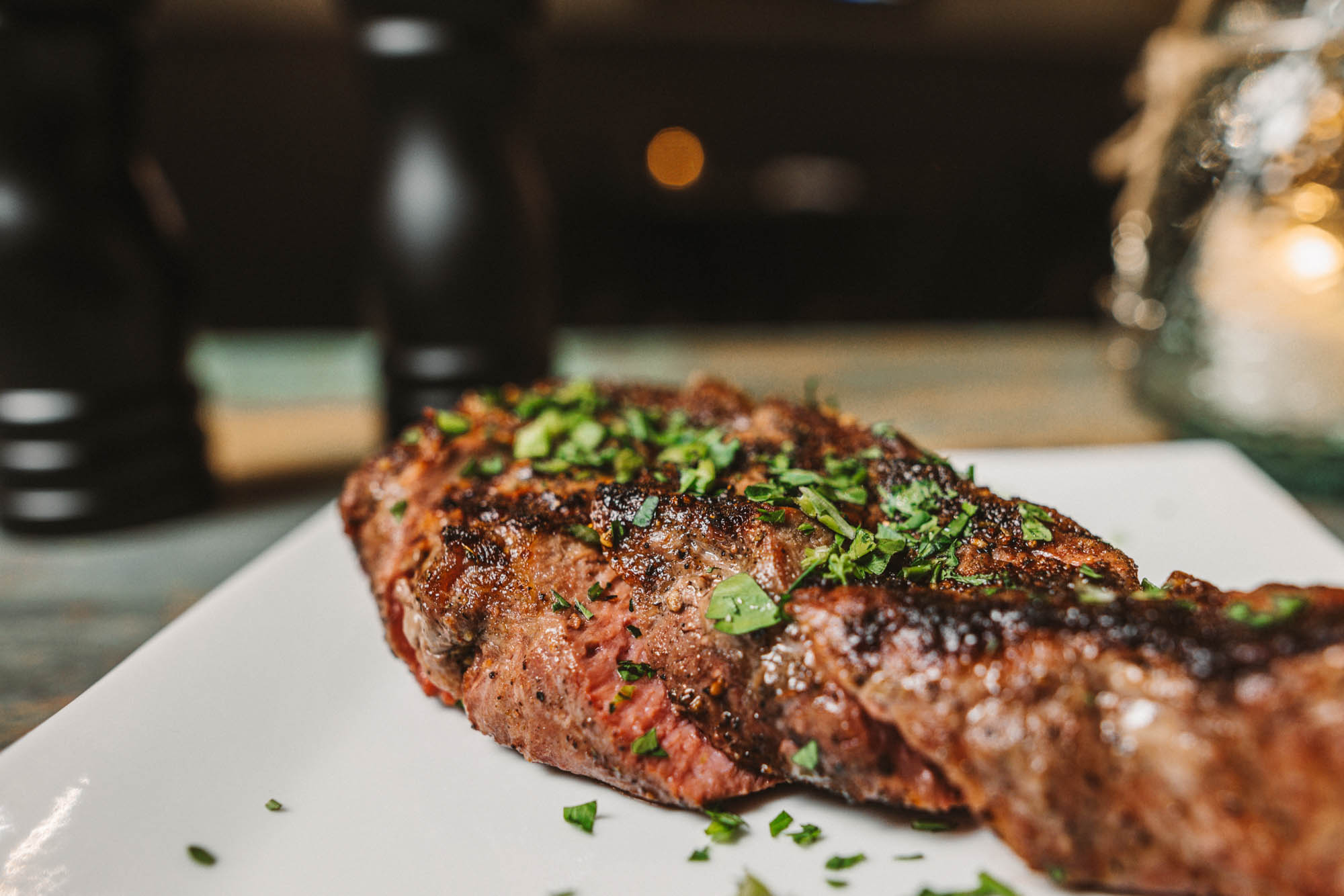 Steak at The Lucky Pirate Chop House in Brookings, Oregon