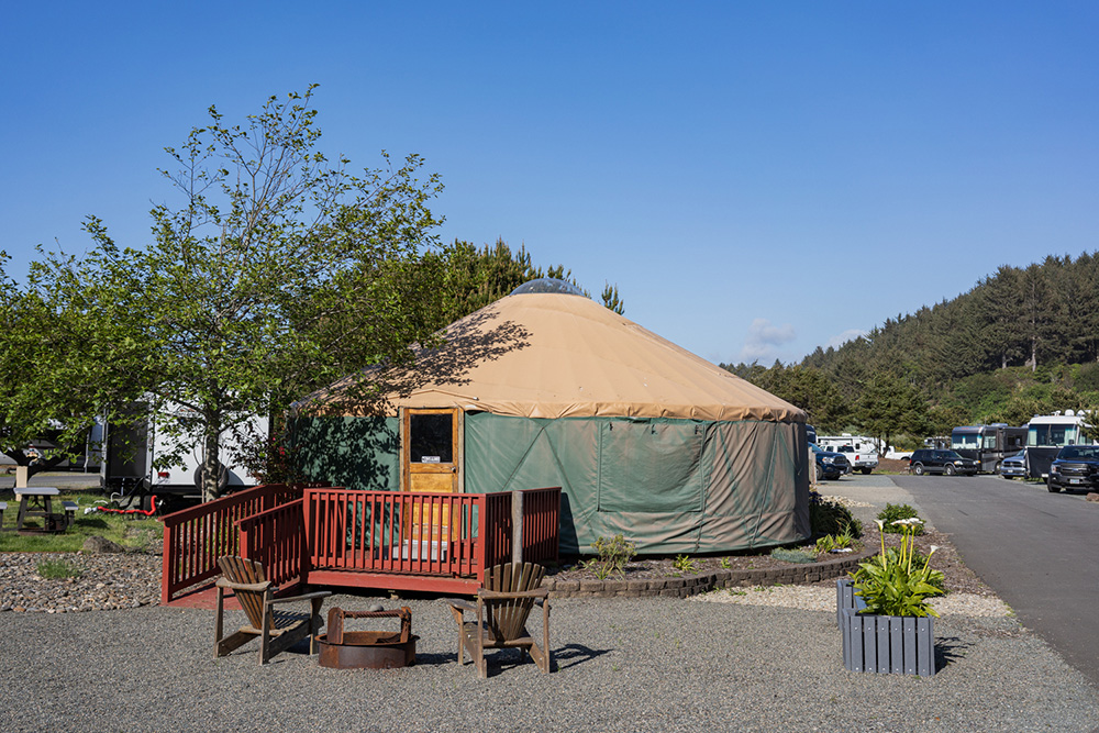 Yurt at Oceanside RV Park in Gold Beach, Oregon