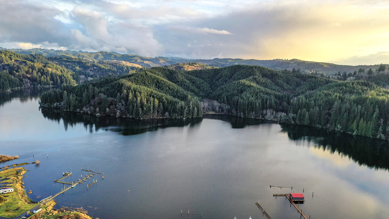 Tenmile Lake in Lakeside, Oregon