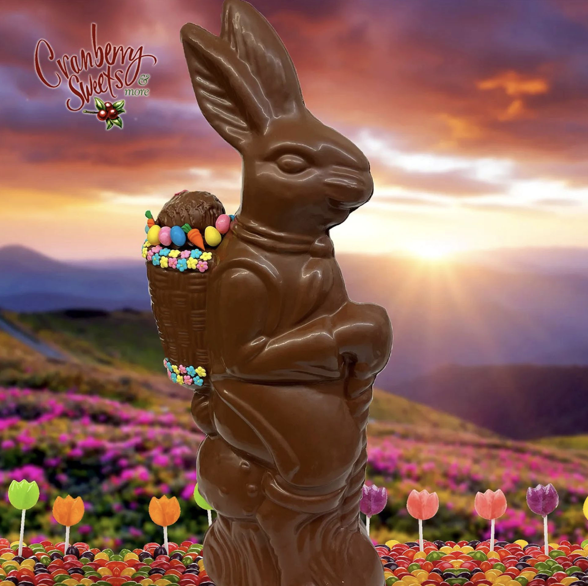 Chocolate Easter Bunny at Cranberry Sweets in Bandon, Oregon