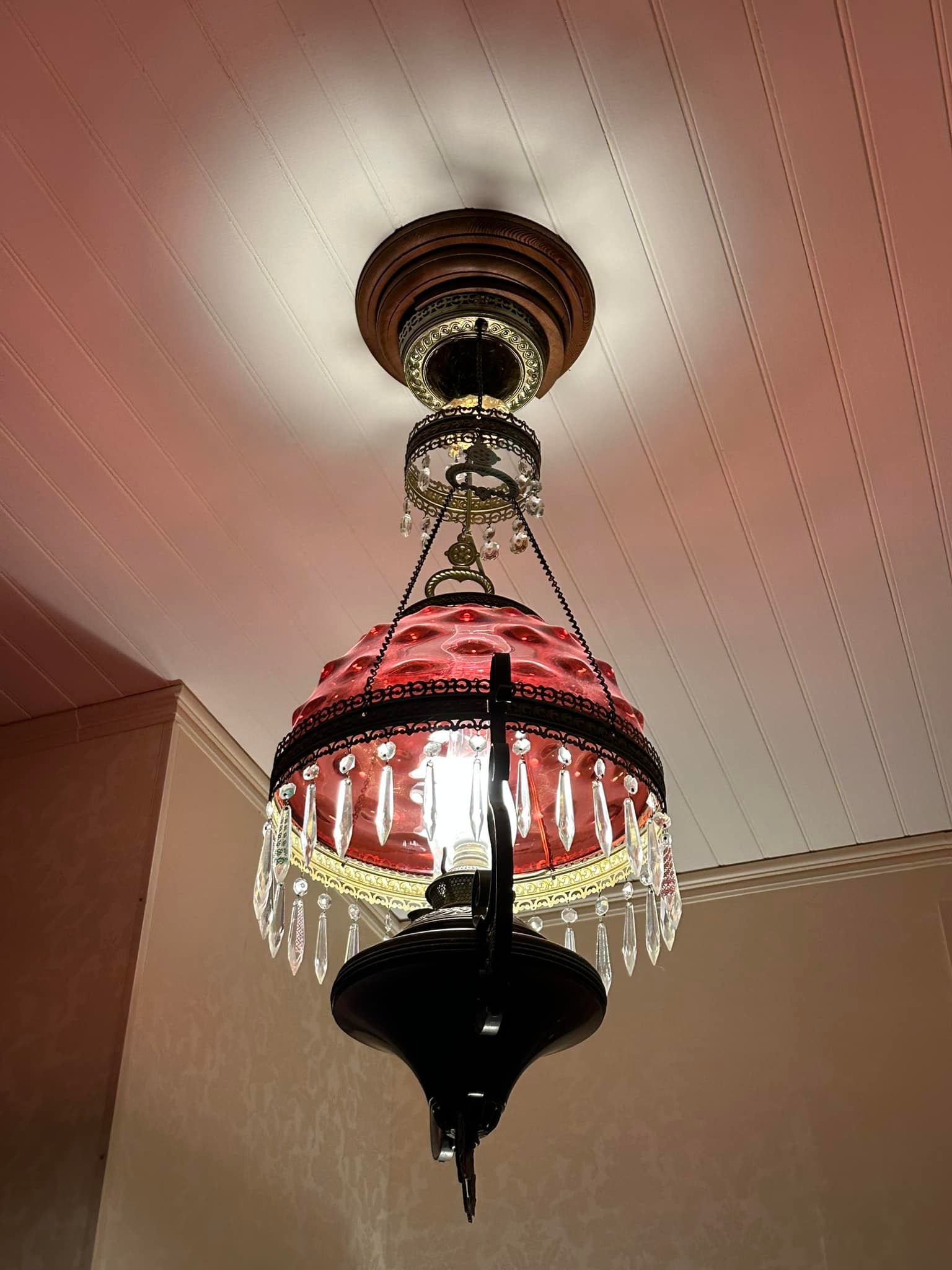 Vintage lamp at Hughes House in Port Orford, Oregon