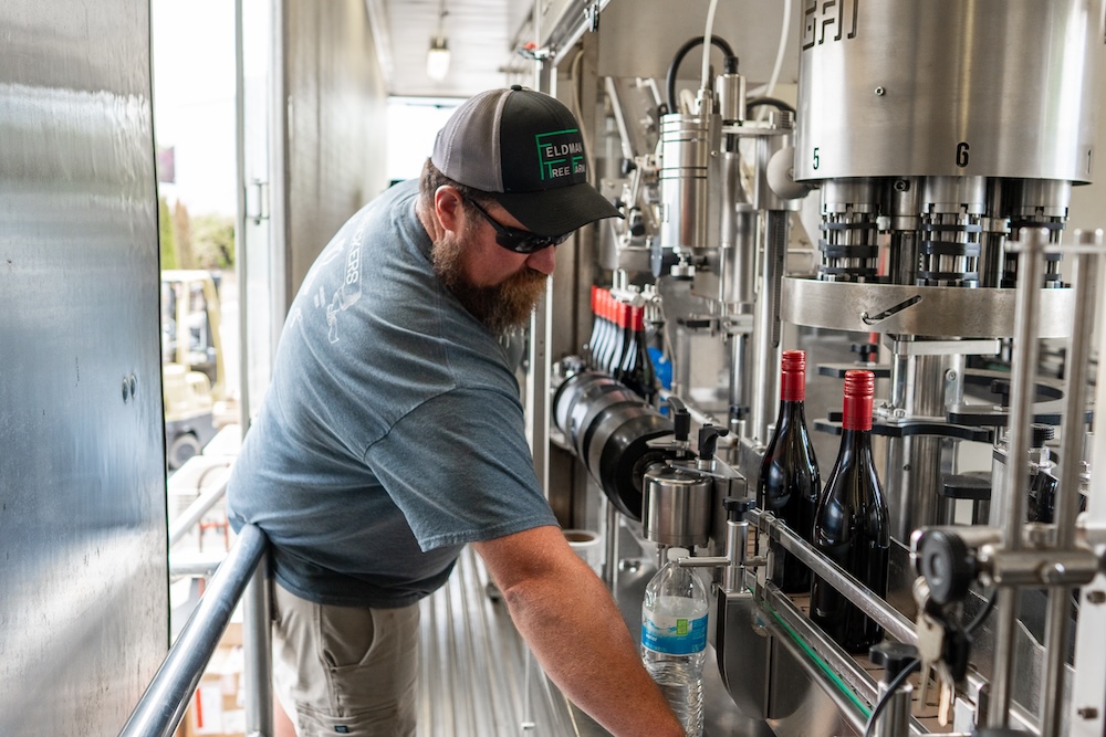 Wine making at Fullerton Wines in Corvallis.