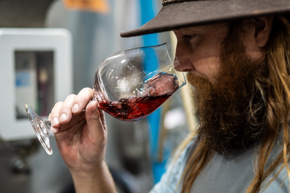Wine making at Fullerton Wines in Corvallis.