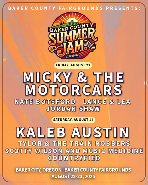 Baker County Summer Jam - Line Up of Acts for 2025