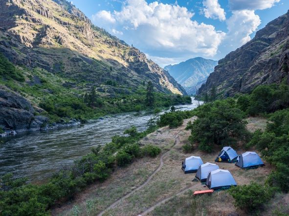 Camp in Hells Canyon