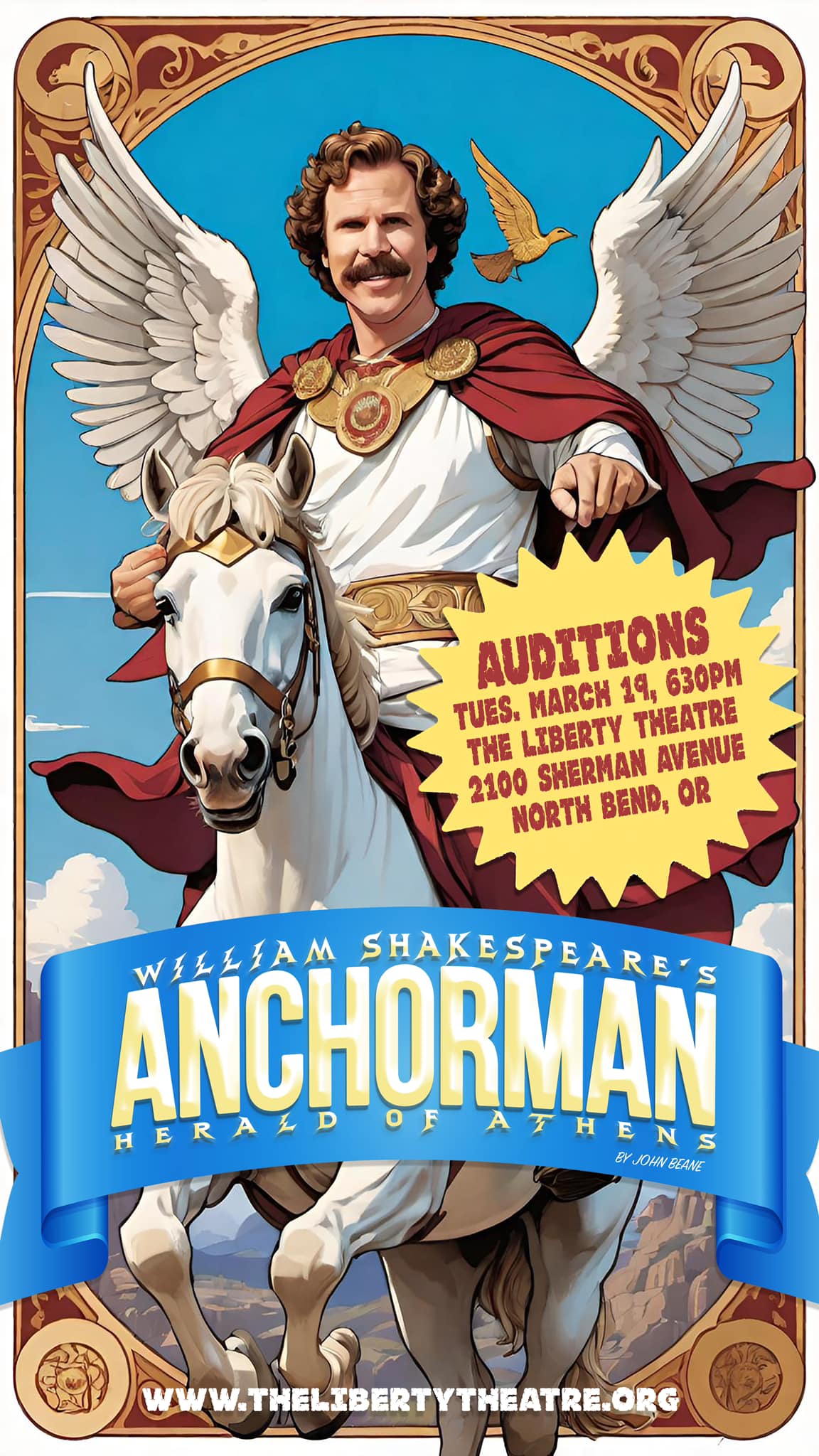 poster for William Shakespeare's Anchorman Herald of Athens