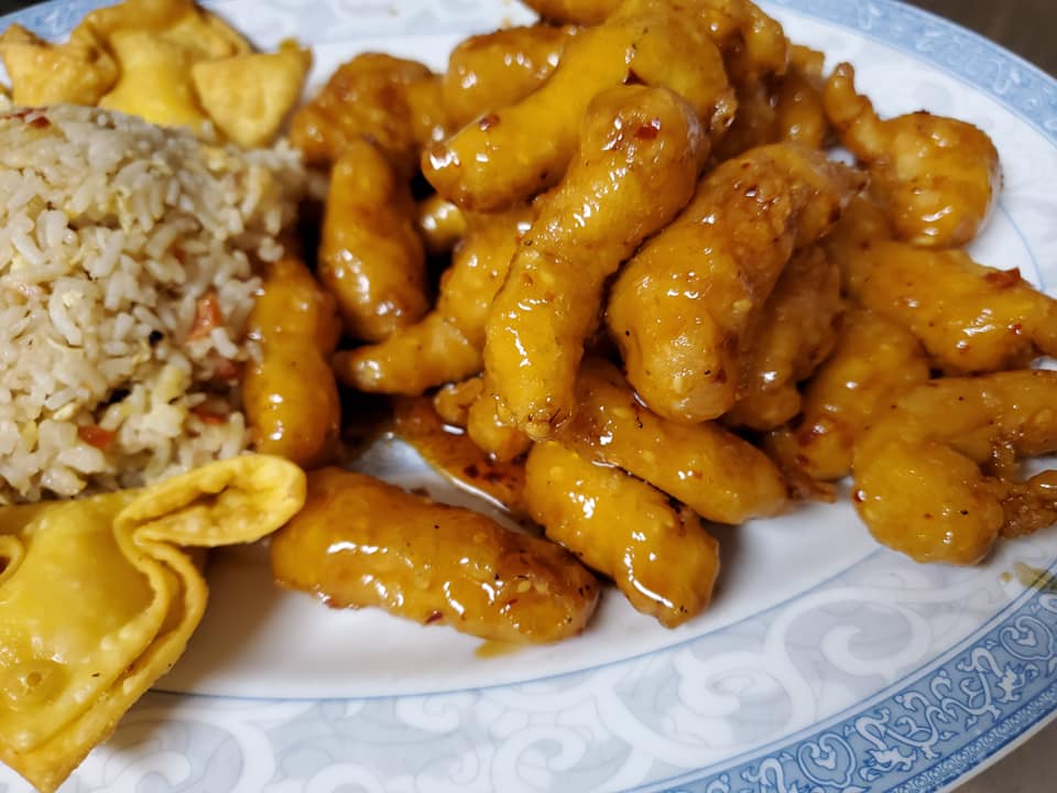 general tso chicken and fried rice