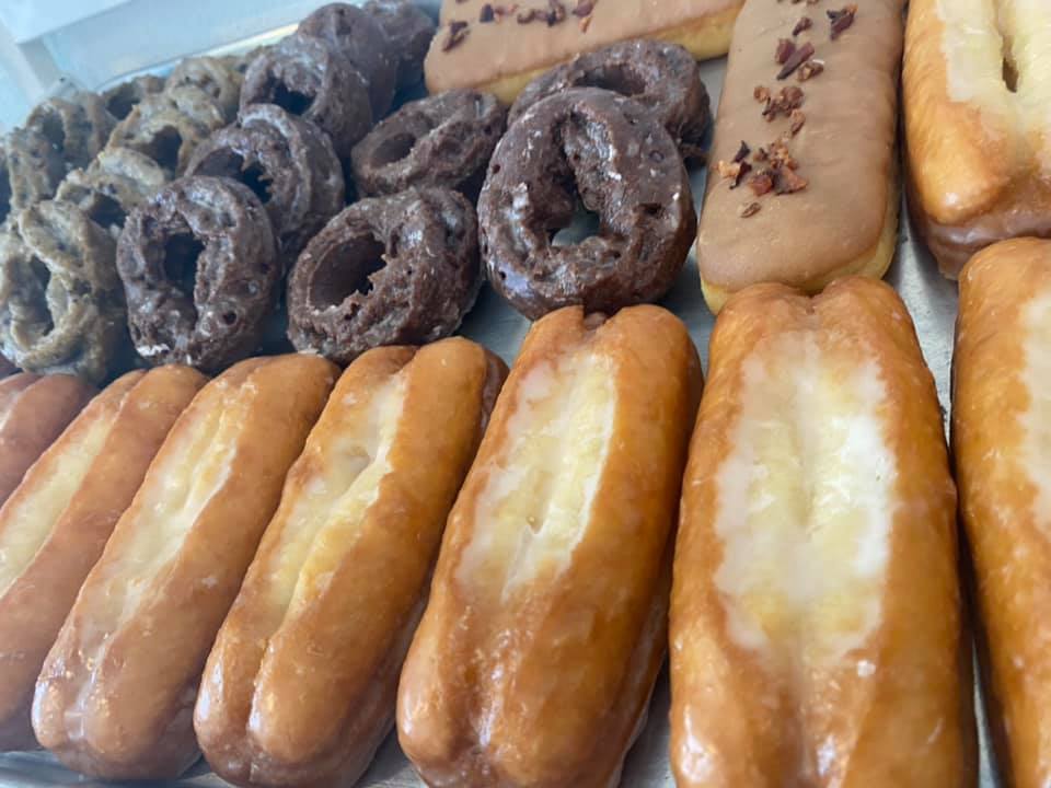 Classic buttermilk bars and chocolate donuts