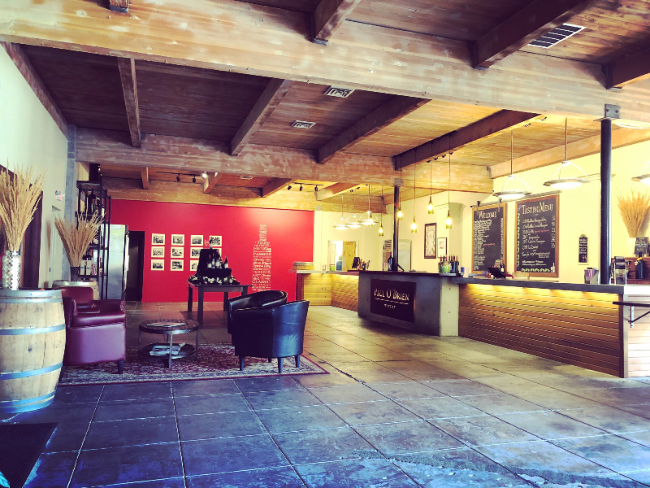 Inside look of the tasting room and sitting area