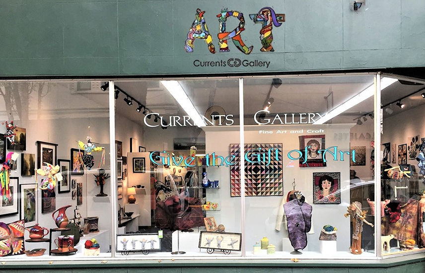 The storefront of Currents Gallery