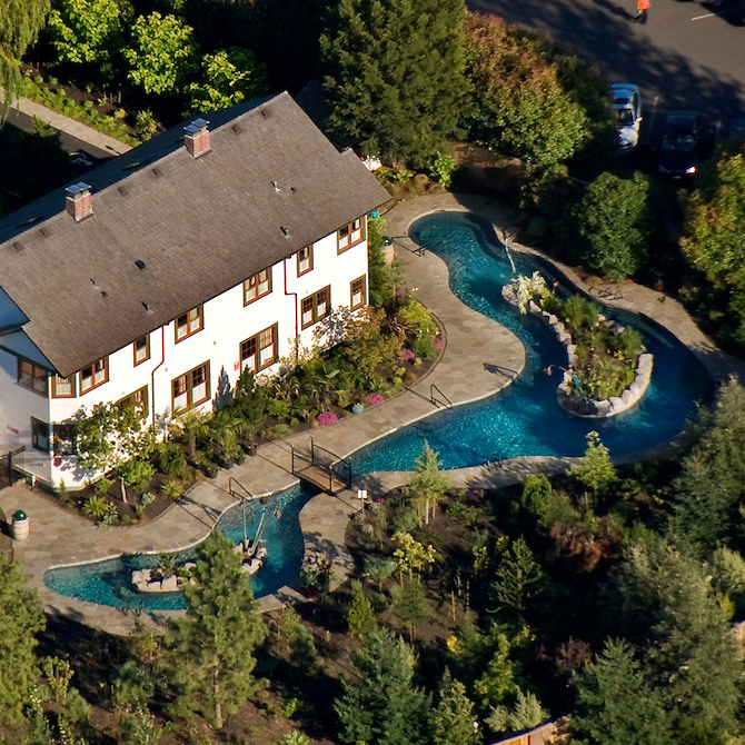 The outdoor, heated soaking saltwater pool is a hidden gen at Edgefield