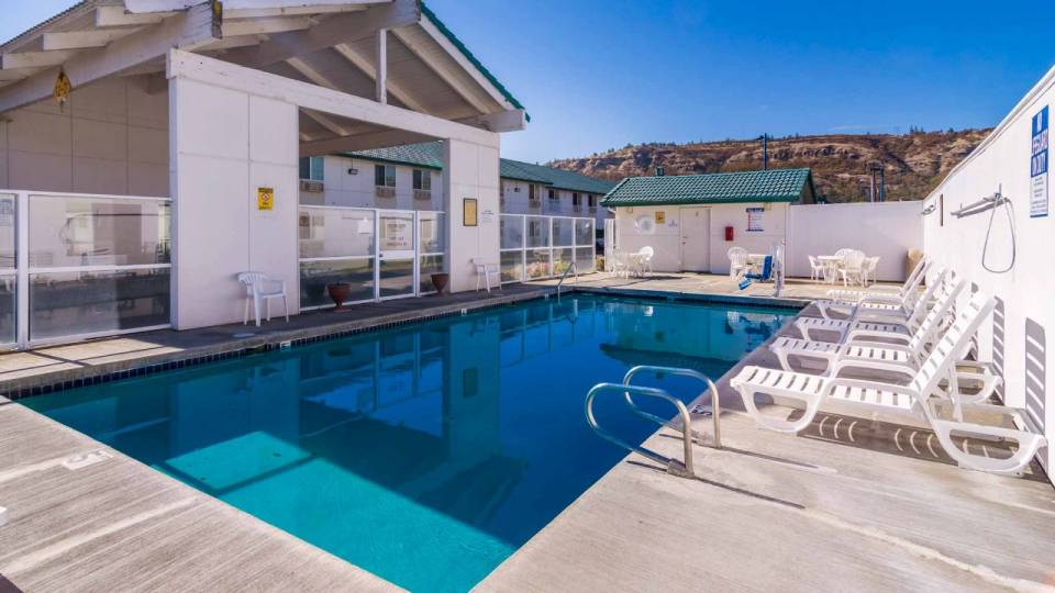 pool and chairs