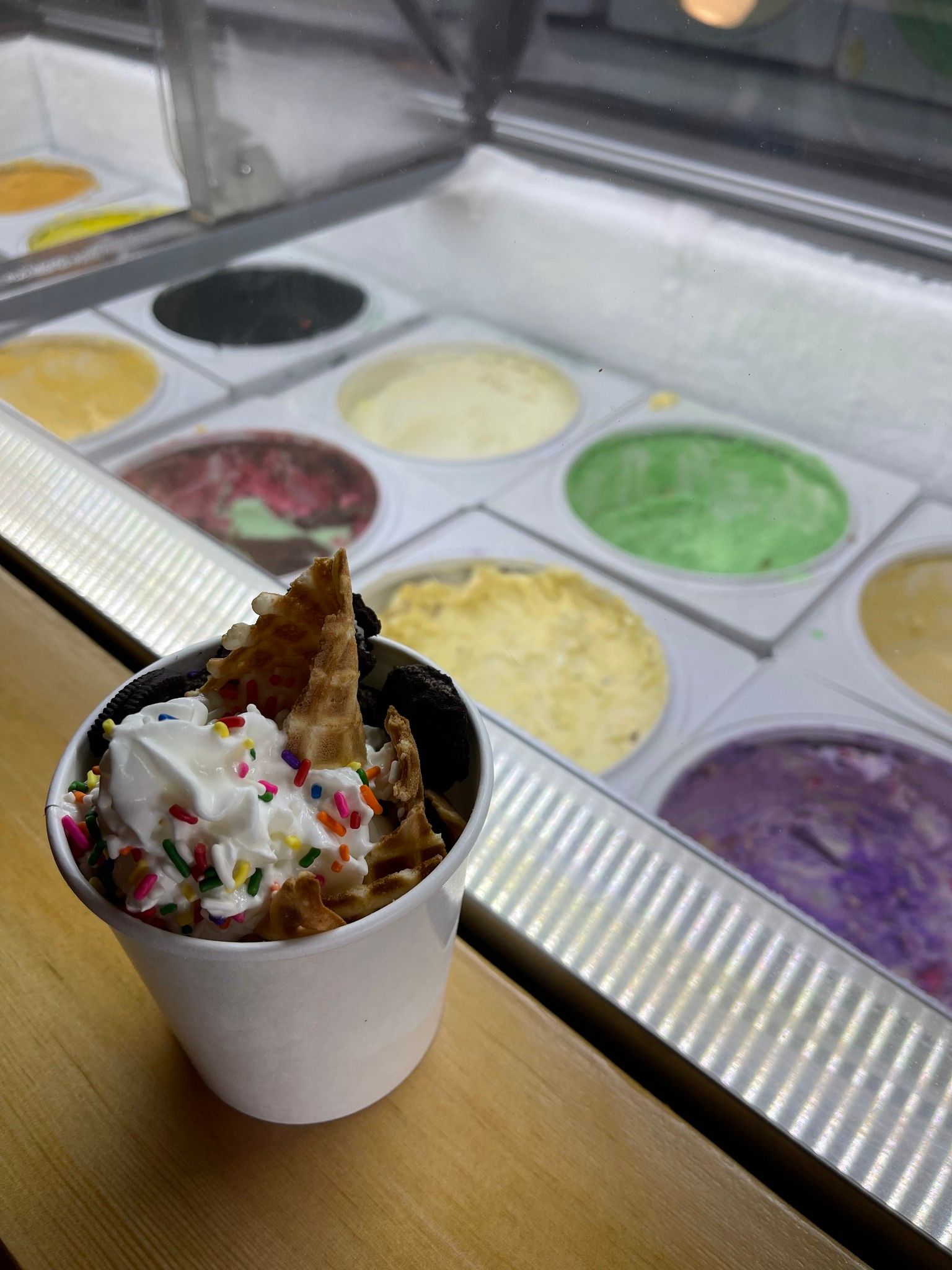 ice cream & cone in cup